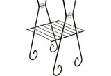 1960s Black Metal Two Tier Shelf
