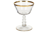 Art Deco Gilt Banded Glass Coupes, Set of 12