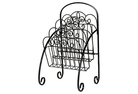 1960s Black Metal Magazine Holder