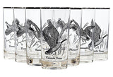 1960s Wild Bird Glass Tumblers, Set of 8