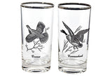 1960s Wild Bird Glass Tumblers, Set of 8