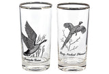 1960s Wild Bird Glass Tumblers, Set of 8