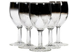 1960s Silver Fade Wine Stems, Set of 5