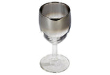 1960s Silver Fade Wine Stems, Set of 5