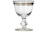 1960s Double Silver Rim Small Stems, Set of 6