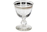 1960s Double Silver Rim Small Stems, Set of 6