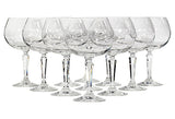 handblown clear glass goblets by Lenox 