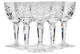 wheel cut glass wine stems