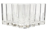 vintage line cut tall glass tumblers