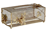 mid century modern gilt metal tissue holder
