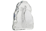 Glass Golfing Bookends, Pair