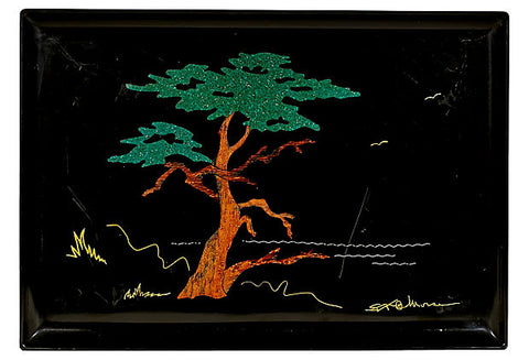 Couroc Monterey Cypress Serving Tray