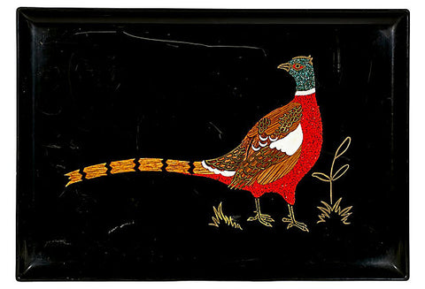 Couroc Pheasant Plastic Serving Tray