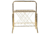 Bamboo Style Gilt Metal Magazine Rack