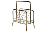 Bamboo Style Gilt Metal Magazine Rack