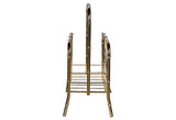 Bamboo Style Gilt Metal Magazine Rack