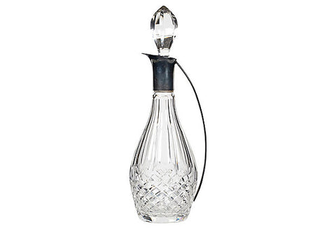 Sterling Silver Handled Glass Decanter
