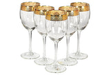 Vintage Gilt Rimmed Wine Stems, Set of 5