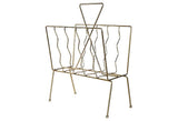 1960s Gilt Metal Magazine Rack