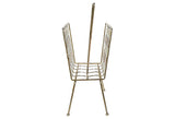1960s Gilt Metal Magazine Rack