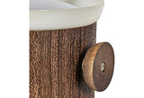 1960s Wood Grain Ice Bucket w/ Tongs