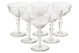 Art Deco Wheel Cut Glass Coupes