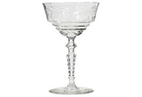 Art Deco Wheel Cut Glass Coupes, Set of 6