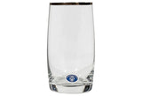 Slovakia Gilt Rim Glass Tumblers, Set of 5