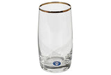 Slovakia Gilt Rim Glass Tumblers, Set of 5