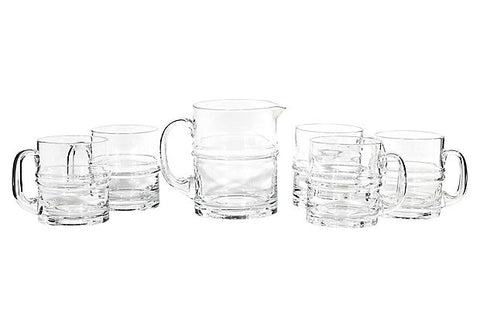 1960s Beer Pitcher & Tumbler Set