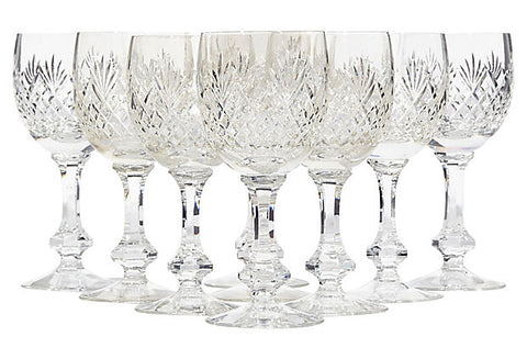 1960s Crystal Glass Stems