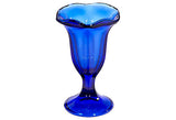 Ruffled Edge Tall Cobalt Glass Stems