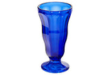 Cobalt Glass Tall Footed Tumblers, Set of 8