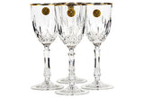 Italian Gilt Rim Crystal Wine Stems