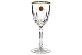Italian Gilt Rim Crystal Wine Stems, Set of 4