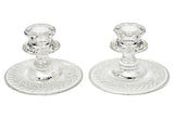 1950s Laurel Etched Candleholders