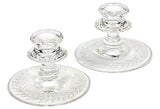 1950s Laurel Etched Candleholders, Pair