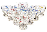 1960s Lo-Ball Glass Tumblers, Set of 11