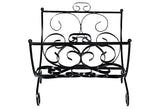 1960s Black Metal Folding Magazine Rack